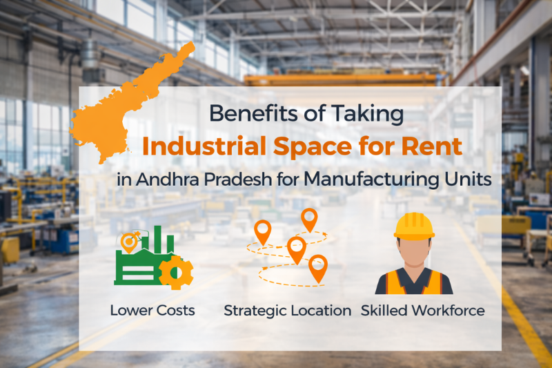 Benefits of Taking Industrial Space for Rent in Andhra Pradesh for Manufacturing Units